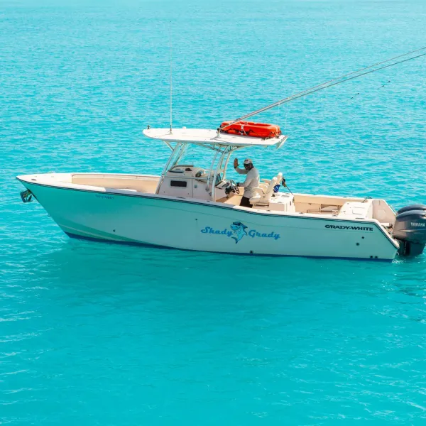 a small boat in a body of water