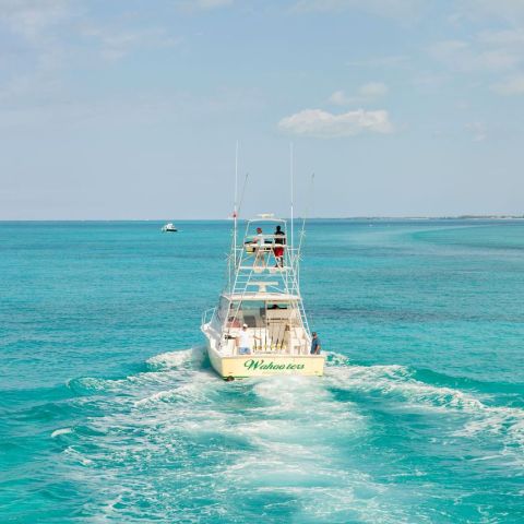 a small boat in a body of water