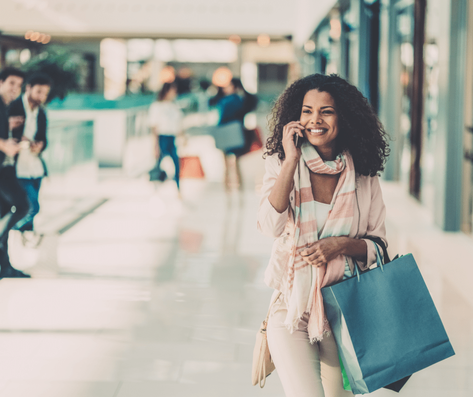 a woman talking on a cell phone
