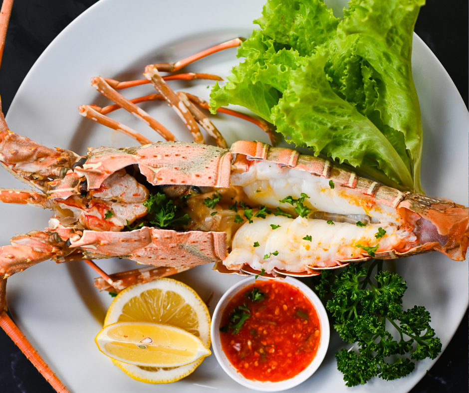 a plate of food on a table