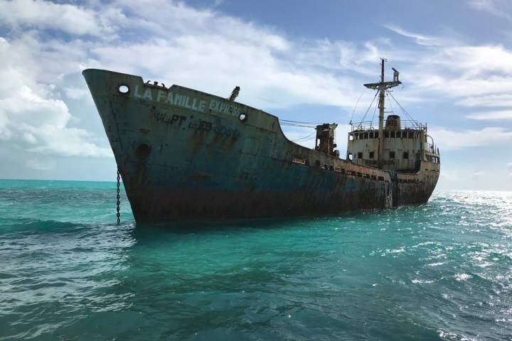 a large ship in a body of water