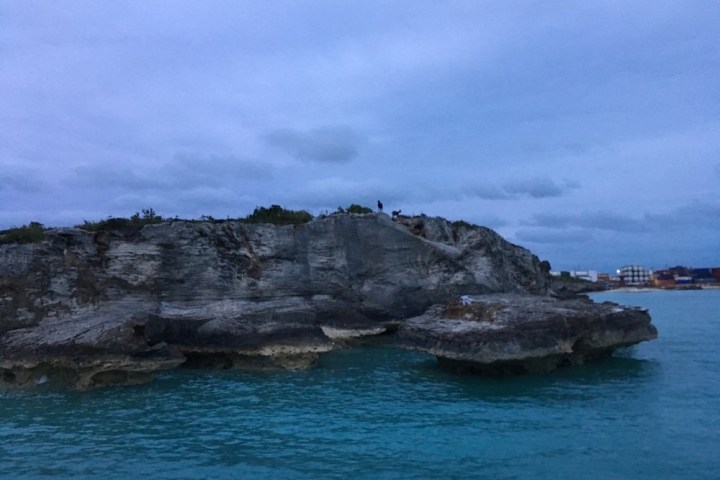 an island in the middle of a body of water