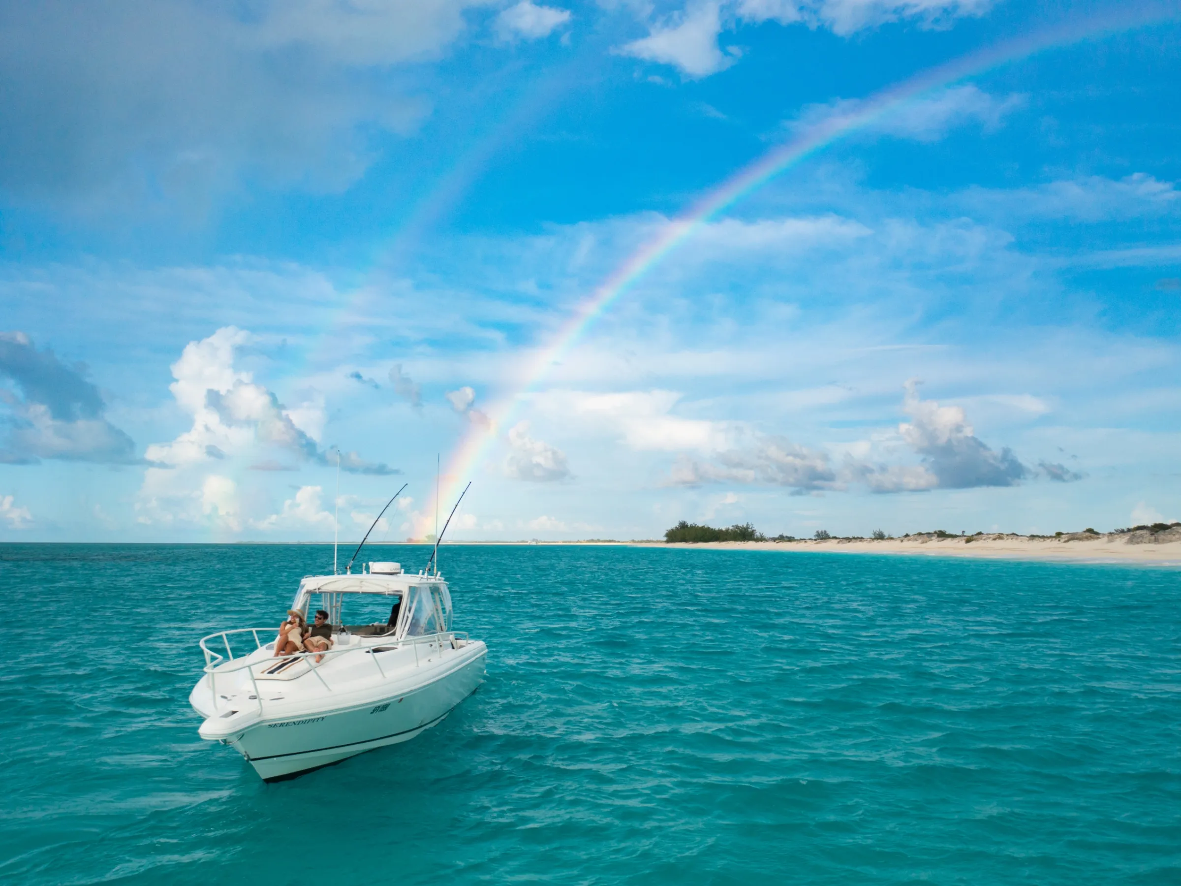 a small boat in a body of water
